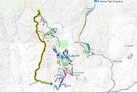 seven summits small trail map with link to Seven Summits trail on Trailforks